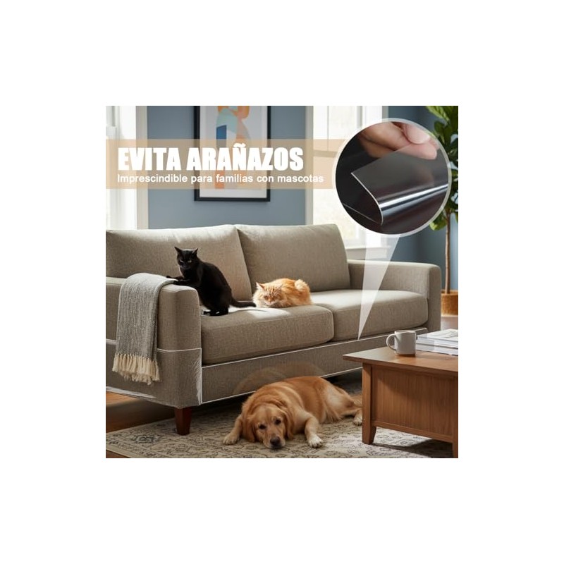 Protector de Sillones para Gatos, 20cm × 5m Protector de