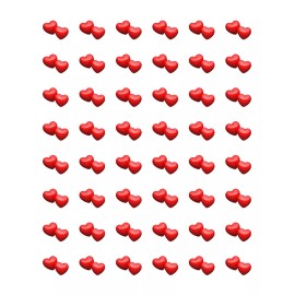 handmade 48 VALENTINES RED HEARTS ENVELOPE SEALS LABELS STICKERS 1.2" ROUND