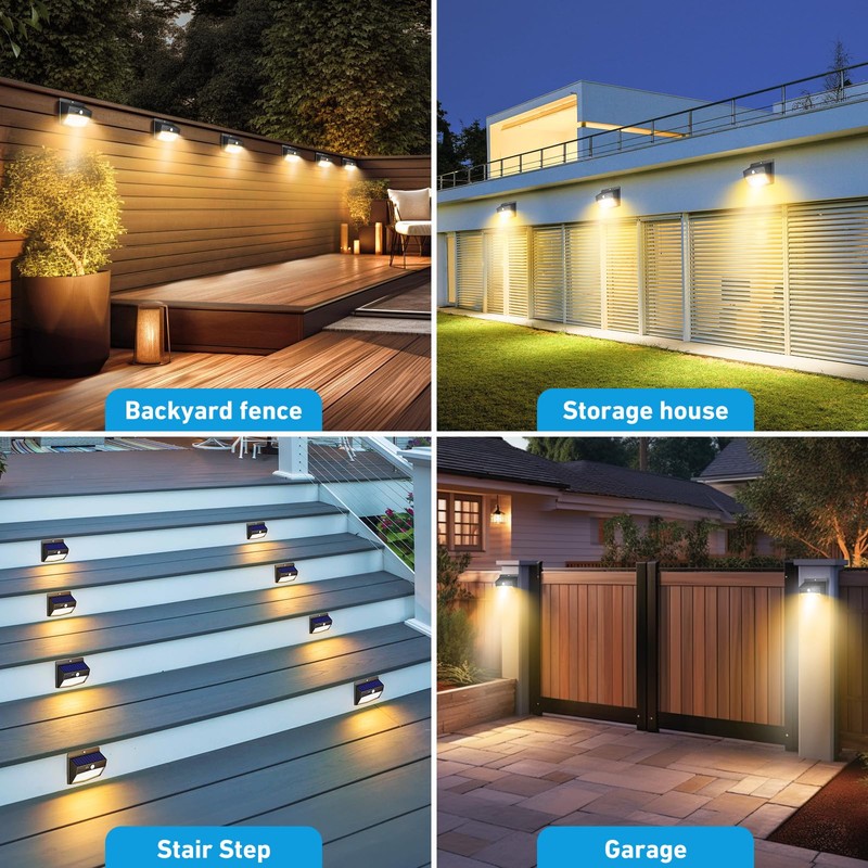 Solar Motion Sensor Lights Outdoor [ 12 Packs/138 LED ]