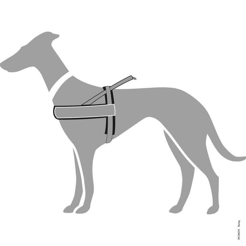 HUNTER RACING Norwegian harness for dogs, nylon, reflective, coat-friendly, 43-53