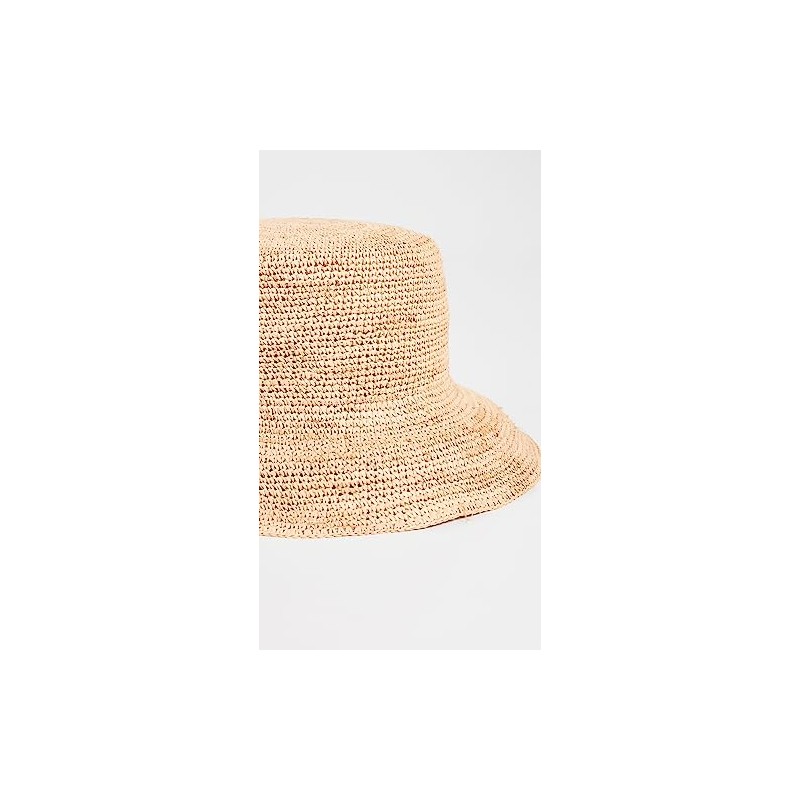 Hat Attack Women's Chic Crochet Bucket Hat, Natural, Tan, One