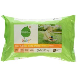Seventh Generation™ Hypoallergenic Natural Baby Wipes, Unscented, Pack Of 64 Sheets
