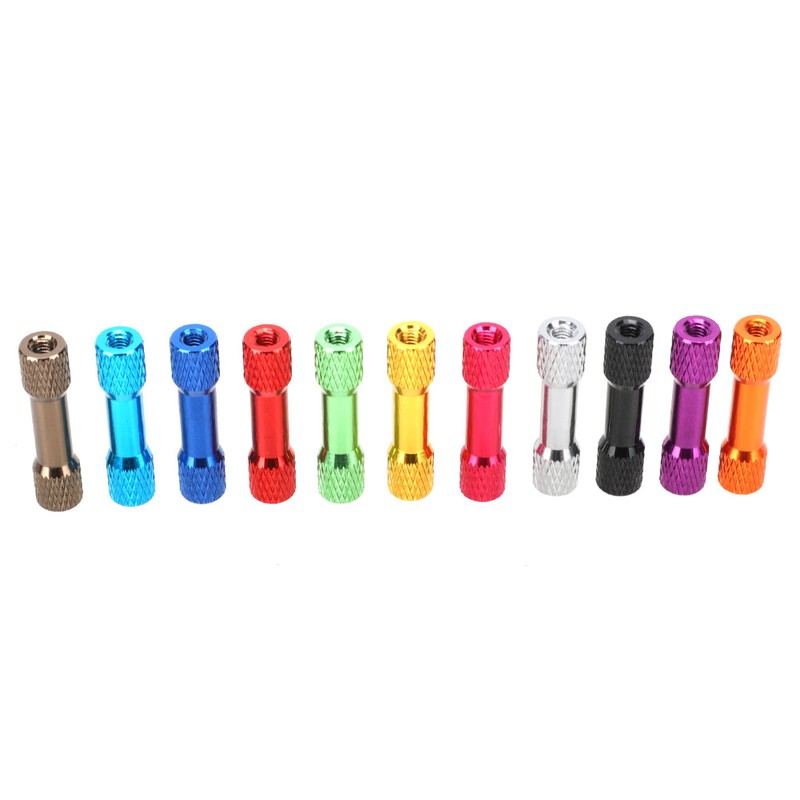 11 Colors M3x25mm Knurled Aluminum Standoff Column Spacer Pillar for