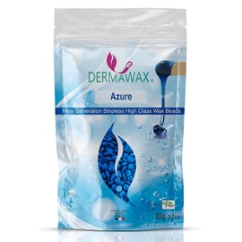 Dermawax Professionelle Waxing Perlen Wachsperlen Wachs zur Haarentfernung Brazilian Waxing Intim Bikinizone Achseln Rücken Enthaarung ohne Vliesstreifen VEGAN Hair Removal Wax beads 800g (Azure)