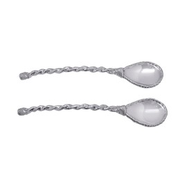 Mariposa Rope Handle Salad Servers, Silver