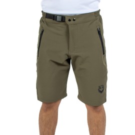 Andean Trails, Mountain Bike Shorts, Bicycle Shorts for Men, Water Repellent (US, Alpha, Large, Regular, Regular, Green)
