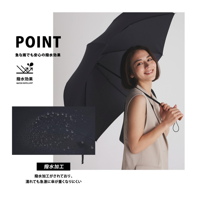 Okamoto Harajuku Folding Umbrella, Men's, Women's, Durable, 8 Ribs, Lightweight,