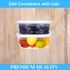 Deli Containers Plastic Containers with Lids for Food, (8 oz