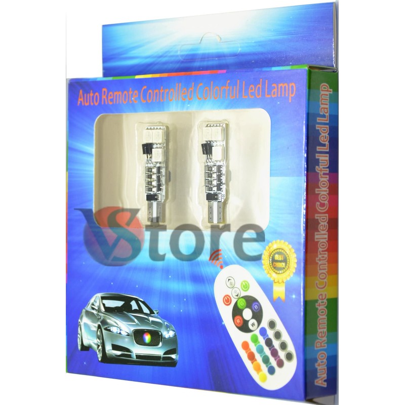 VS 2X LED T10 W5W Lampadina Luce Laterale con Cuneo
