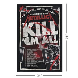 Metallica - Music Poster (Kill 'Em All Tour 1983) (Size: 24" x 36")