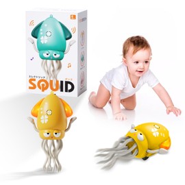 Moving Octopus Robot Toy, Dancing Squid Toy, Moving, Electric, Dancing Octopus, Automatic Obstacle Avoidance, LED Light & Music Included, Pretend Fishing, Type-C Charging, Educational Toy, Christmas