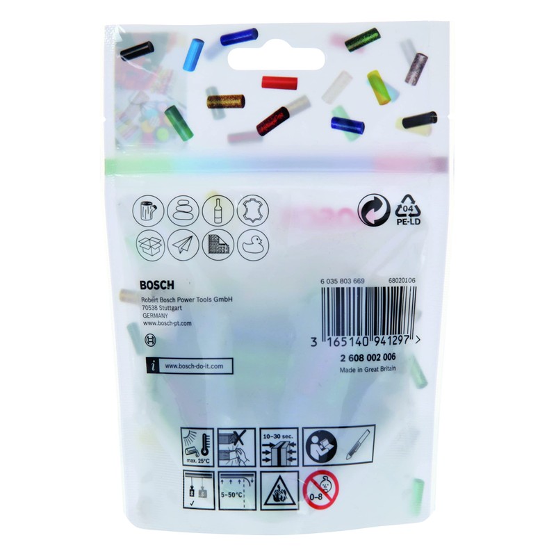 Bosch 2608002006 Mini Stick Glitter 70tlg. (glitzernde Colle Stick, Accessori