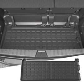 powoq Trunk Mat Compatible with 2021-2025 Toyota Sienna 3rd Row Cargo Liner TPE Rear Trunk Liner Mat Replacement for 2021 2022 2023 2024 2025 Toyota Sienna Accessories(Trunk Mat)
