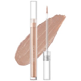 FOCALLURE Glittering Liquid Eyeshadow, Quick-Drying, Crease Resistant, Creates High-Impact Shimmer Diamond Glow Eye Looks, Precise Applicator, 05 Champagne Shimmer