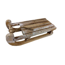 Wooden Decorative Sledge Shabby Used Look - 31 x 14.5 cm - Wooden Sledge Craft Decorating - Christmas Decoration Miniature Sledge Winter Christmas Table Decoration