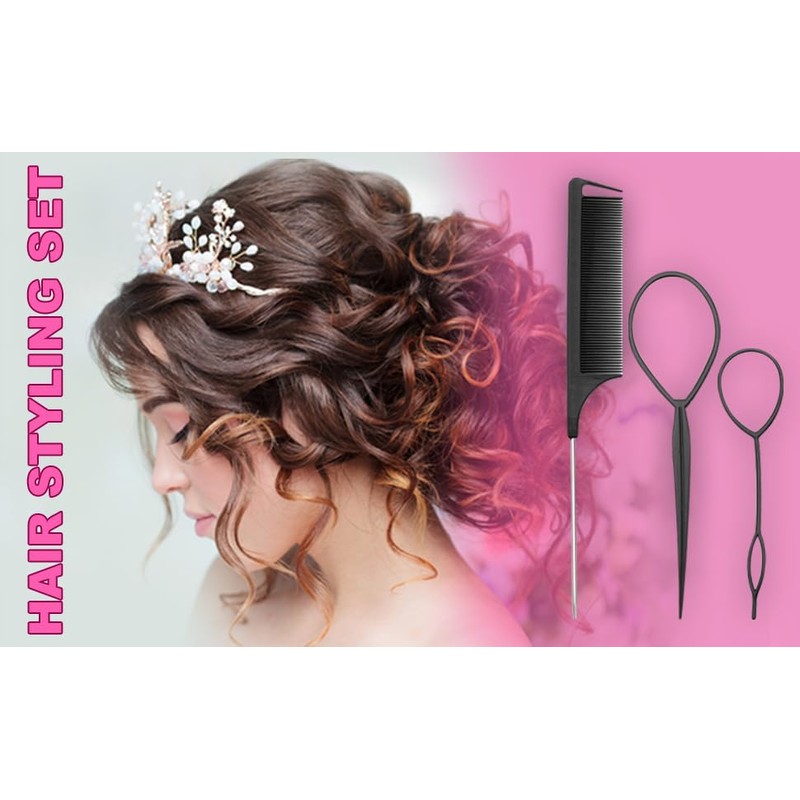 Hair Braiding Tool Rat Tail Comb Braid Tail Hair Loop