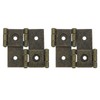 sourcing map Double Acting Hinges Folding Screen, 2Pcs 2.13" Double