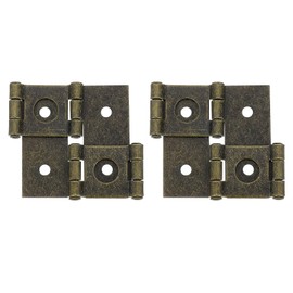 sourcing map Double Acting Hinges Folding Screen, 2Pcs 2.13" Double Swing Hinges Retro Style 270 Degree Rotation Screen Door Hinges, Bronze