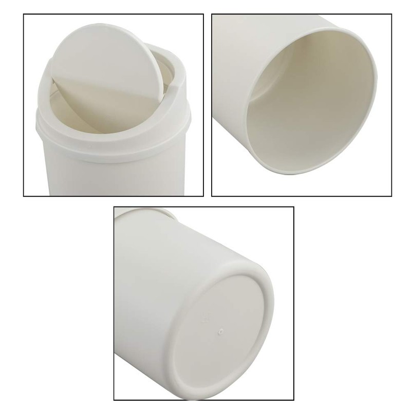 Cadineer Desktop Bin, Mini Trash Can With Swing Top Lid,