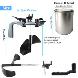 XINHNMUU 4L Mixing Mate Paint Lid Kit, Paint Can Pouring Spout with Better Sealing Effect, Universal Paint Shaker, for Stirring, Storing and Pouring