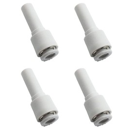 Push-Fit Stem Reducer, 4PCS 6mm to 4mm Push-Fit Tube Connector, Passing End Plug Connection for Various Gas Sources, Various Pneumatic Systems