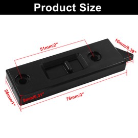 Kyuionty Window Latch Locks Replacement Window Parts and Hardware, Plastic Spring Loaded Sliding Window Tilt Latch for Home Window Accessories, Pack of 4 (Black)