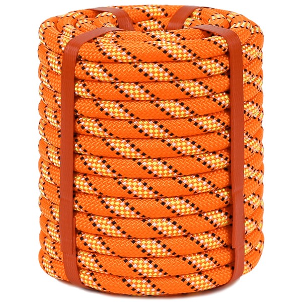 Double Braid Arborist Rope Orange(1/2 in x 50 ft) Arborist