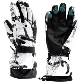 Ski Gloves, Snow Winter Gloves Warm Touchscreen Gloves Waterproof Outdoor Motorcycle Gloves (Medium)