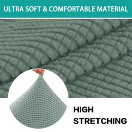 Turquoize High Stretch Cushion Cover Sofa Cushion Furniture Protector for Sofa Seat Sofa Slipcover Sofa Cover Soft Flexibility with Elastic Bottom (Chair Cushion Covers, Dark Cyan)