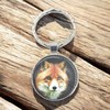 Promotech Smart Fox Keyring - Flat Epoxy Resin Metal Keyring