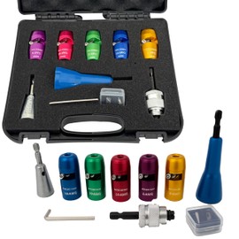 PORVERA Wire Stripper For Drill - Electric Cable Stripping Bit - Wires Nut Twister Attachment - Automatic Cable Peeler Set - Includes Latex Coated Safety Gloves - Wire Twister Tool for Drill