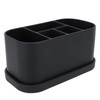 Silicone Toothbrush Toothpaste Holder Multipurpose 5 Slots Drainage Holes Bathroom