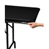 Creative Converting Stay-Put Plastic Table Cover, 29" x 72", Black