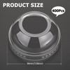 400 Packs Clear 98 mm Dome Lids Wide Hole Plastic