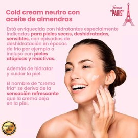 Farmacias Paris Cold Cream Neutro Aceite Almendras Humectante Colágeno Marino Antioxidante Natural Repara Barrera Cutánea