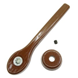 CNTASHI Lever Style Recliner Handle Star Hole Fits Lazy Boy Footrest Handle Release Right/Left Hand Side,11in Long with Set Screws and Escutcheon,Brown