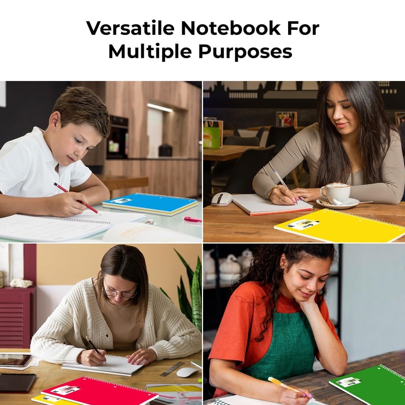 Rosmonde 50 Pack, 1 Subject Spiral Notebook College Ruled Bulk,