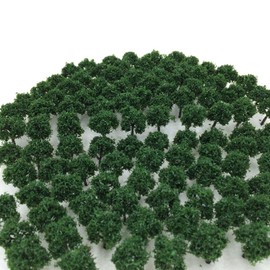 DauStage N Gauge Diorama, Railway, Architecture, Model, Trees, Landscapes, 1.2 inches (3 cm) (11, Dark Green, 100 Pieces)
