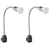 ledscom.de LESCH 2 Piece Socket Lamp Reading Lamp Gooseneck Switch