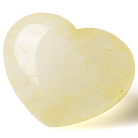 MAIBAOTA 45 mm Citrine Crystal Heart Stone Natural Healing Crystals Gemstone Big Heart Polished Love Stone Christmas Valentines Day Gifts for Her Girlfriend Wife