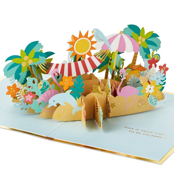 Hallmark Signature Paper Wonder Pop Up Birthday Card (Beach, Relax)