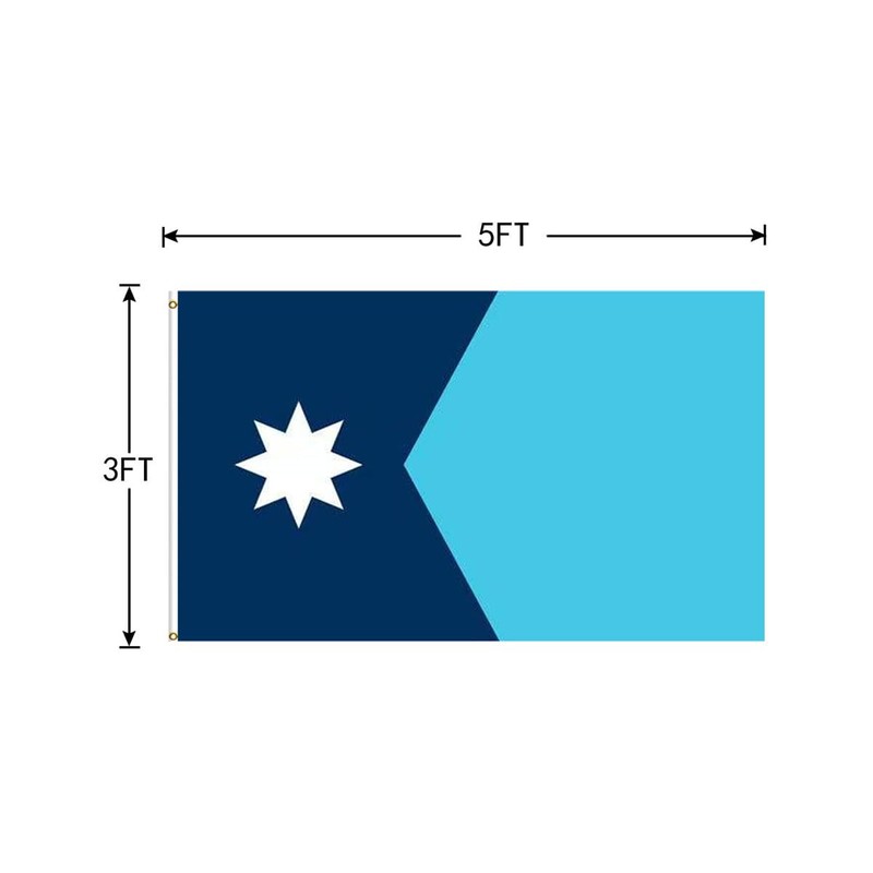 LUCKGEEY New Minnesota State Flag 3x5FT for Indoor Outdoor, Vivid