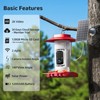 Hummingbird Feeder with Camera for Outdoors, 2K Solar Powered Smart