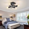 Eidonta Industrial 4-Light Semi Flush Mount Ceiling Light Fixture, 3