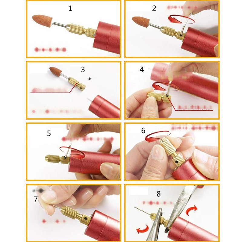 Portable Mini Hand Drill Micro Electric Aluminum Hand for Jewelry
