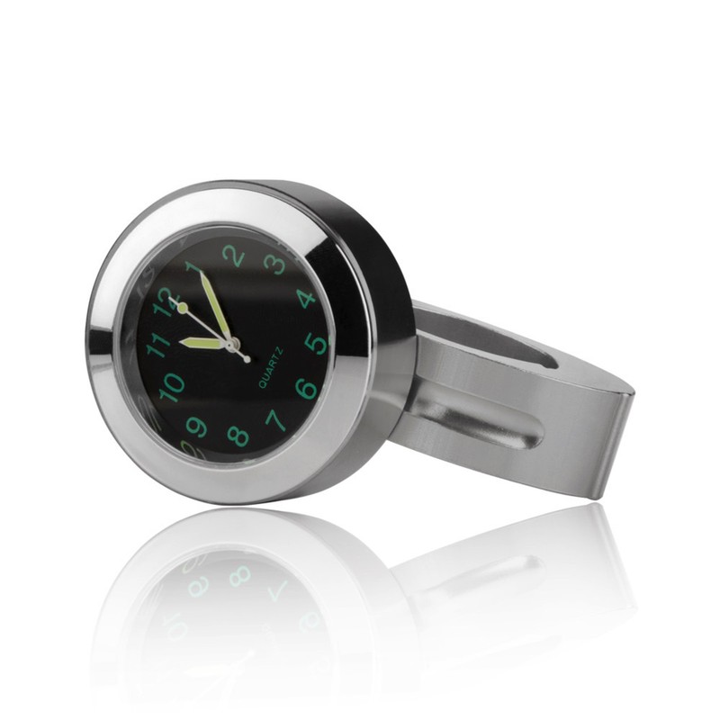 Motorcycle Handlebar Clock, 7/8'' Universal Waterproof Aluminum Alloy Handlebar Quartz