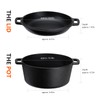 Overmont 2 in 1 Pre Seasoned Dutch Oven with Skillet