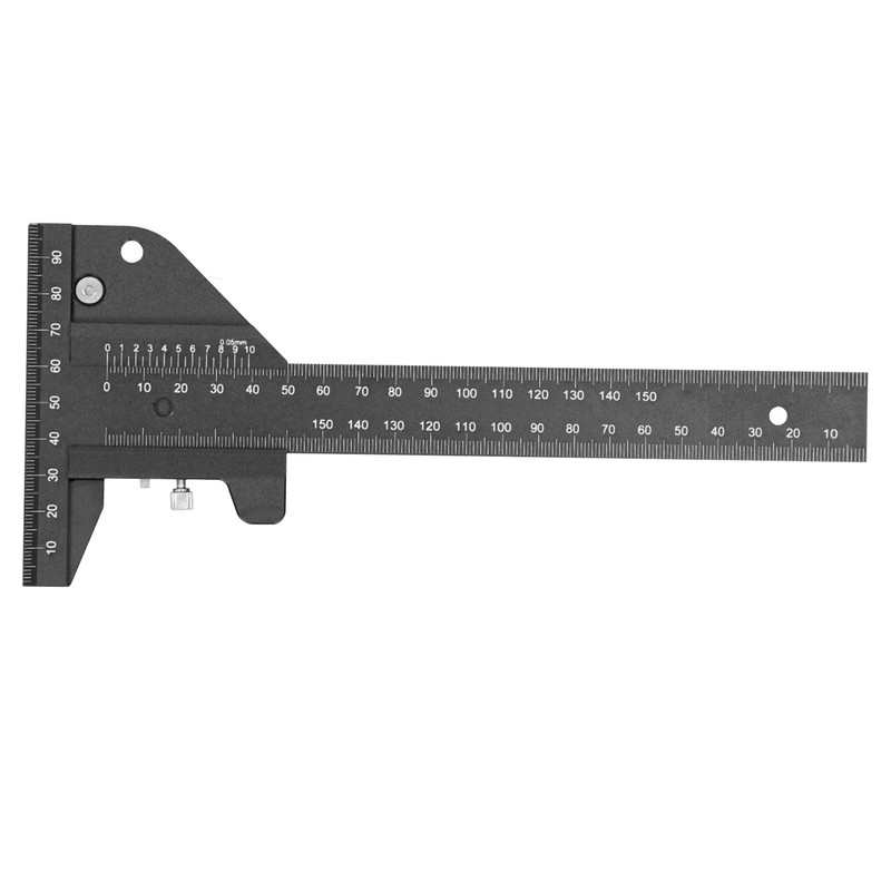 Woodworking Scribing Ruler Aluminum Alloy TType Scriber Carpentry Measuring Marking