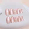 24pcs Oval False Claw French Strawberry Butterfly Cat Eye Press