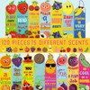 Fainne 120 Pieces Scented Bookmarks Cute Fruit and Sniff Bookmarks